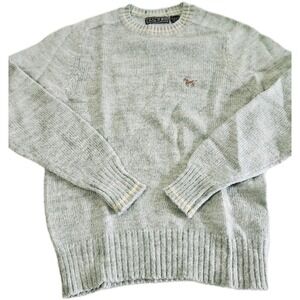 Vintage Andrew‎ St John Sweater Pullover Women's Size M Pale Gray/Green